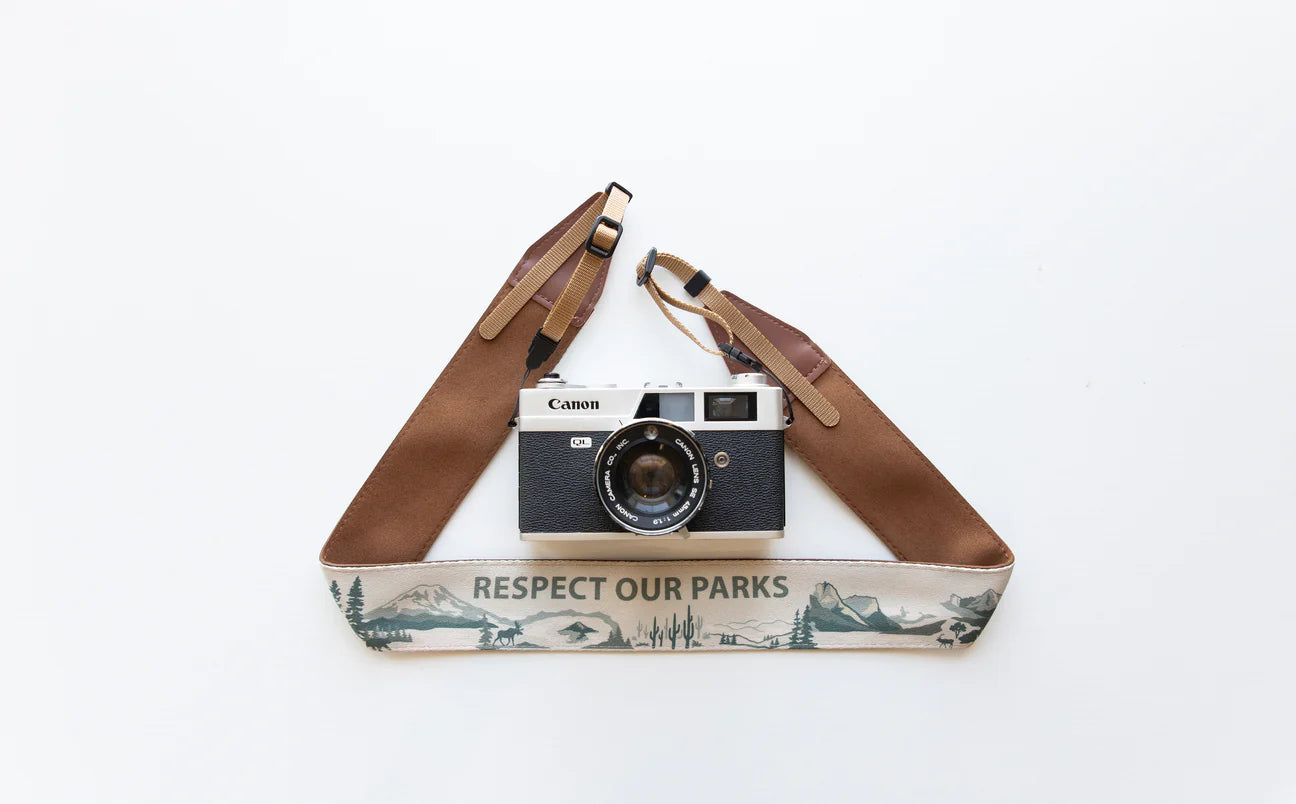 National Park Inspired Camera Strap Brown